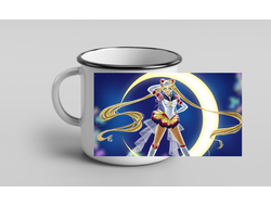 Кружка металлическая эмалированная Сейлор Мун №3