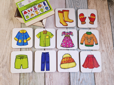 Картинки-половинки "Одежда"