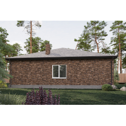 Одноэтажный дом с тремя спальнями 94.69м² + крыльцо 4.79м2 (S1)