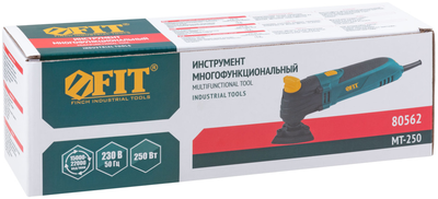 Инструмент многофункциональный 250 Вт; 15000-22000 ход/мин; 3 гр.; 1,2 кг; рез. накл.; коробка FIT 80562
