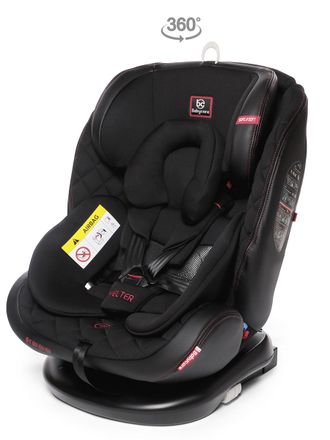 Автокресло Baby Care Shelter 0-36кг, IsoFix, поворотная база 360, Eco Black