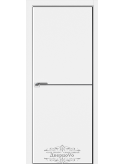 НОВА-А10. АЛЯСКА (БЕЛЫЙ МАТОВЫЙ)/ ГОРИЗОНТАЛЬНЫЙ АЛЮМИНИЕВЫЙ МОЛДИНГ ЧЕРНОГО ЦВЕТА/ ЧЕРНАЯ АЛЮМИНИЕВАЯ КРОМКА с 4-х СТОРОН