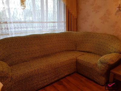 Чехол на классический угловой диван Тела Безарро Кофейный. ИТАЛИЯ