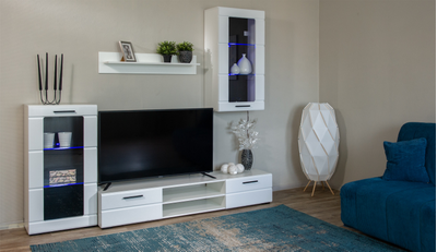 Гостиная Рио-1, белый глянец