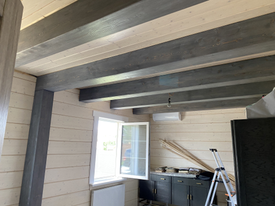 фальш балка, балка на потолок, искусственная балка, короб на потолок, дизайн балки, шале, фахверк