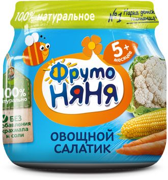 ФРУТОНЯНЯ 80г пюре Овощной салатик