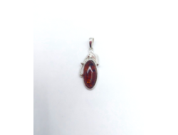 Кулон "Лепесток" из коньячного янтаря