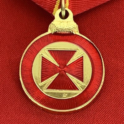 Аннинская медаль За Храбрость на колодке с муаровой лентой.. Полноразмерная копия LUX! Лот № 98.