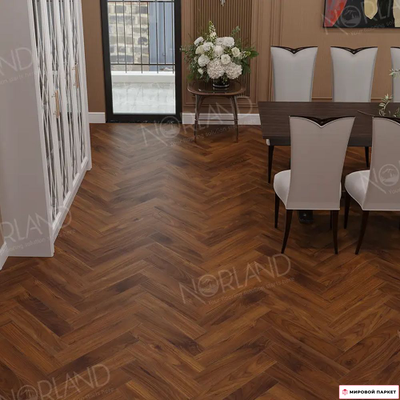 Ламинат Norland Herringbone Elegant Орех Кипр LF303-19 33 класс толщина 8 мм с фаской 1.92 м2
