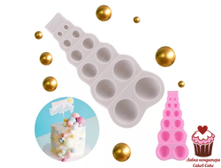 Молд силиконовый Полусферы 12 яч.