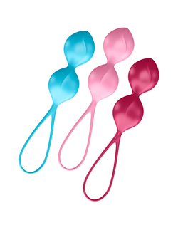 J01511N Набор вагинальных шариков Satisfyer Balls C03 Double, силикон, ассорти, Ø 3 см.