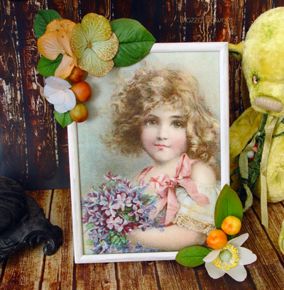 Фоторамка с цветами и яблочками "Сквозь время". ЕСТЬ В НАЛИЧИИ.