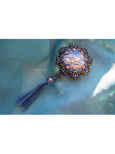 От второй звезды направо и прямо до утра!.. (Питер Пен) Волшебное украшение - брошь с небом и звёздами