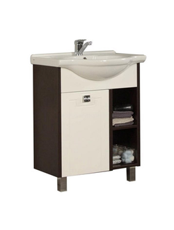 АКВАТОН. Тумба-умывальник "Крит 65 М" 1A148701KT500 венге с раковиной Байкал 65