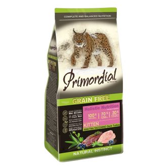 Primordial Grain Free Kitten Duck & Turkey беззерновой корм с уткой и индейкой для котят всех пород 2 кг