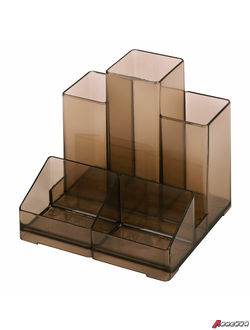 Подставка-органайзер BRAUBERG-CONTRACT, 109×95×101,5 мм, 5 отделений, тонированная. 230994