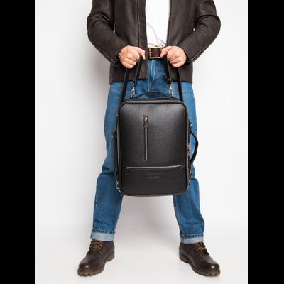 Кожаная сумка-рюкзак Castenaso black (арт. 3108-01)