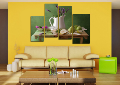 Модульная картина "Зеленые груши"