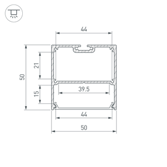 Профиль Arlight SL-LINE-5050-LW-2000 ANOD GOLD (Золотой)