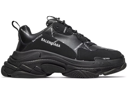 Balenciaga Triple S Trainer Allover Logo Black