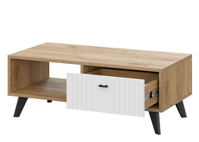 Милан Стол журнальный Дуб Золотой/Белый Матовый