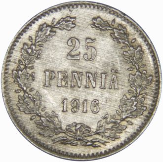 25 пенни. Россия для Финляндии, 1916 год