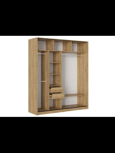 Бостон шкаф-купе ШК-005 Дуб Крафт золотой/Серый Шифер