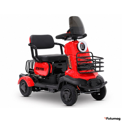 Электроскутер четырехколесный Rutrike Квадро красный