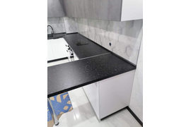 Кухня шторм с антресолями