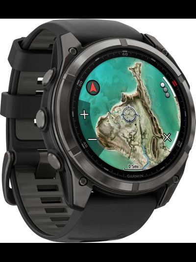 Часы Garmin Fenix 8 Pro — 51 мм MicroLED Sapphire Carbon Gray DLC Titanium Black / Pebble Gray