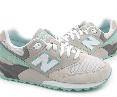 New Balance 999 (серые с салатовым) / 35