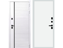 Белая дверь Rx29 с гладкой панелью