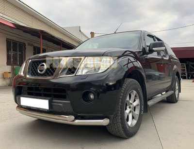 Защита переднего бампера (радиус) d76/60 для Nissan Navara (2005-2015)