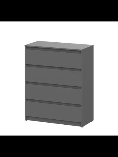 Денвер Комод 4 ящика Графит серый