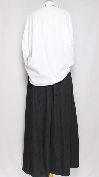 Рубашка Бохо вельветовая"КАРМАНЫ КЛАПАНЫ"  белая до р.54