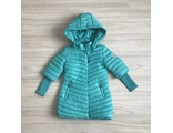 М.1550 Пальто Moncler стеганное бирюзовое (104)