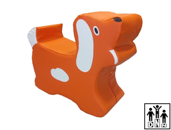 Мягкий модуль "Веселые зверята" - "Собачка" оранжевый