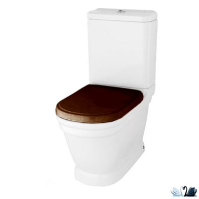 Унитаз Creavit Antik Gold AN360.001A0 напольный приставной, в комплекте с бачком AN410.A00, с золотой лентой