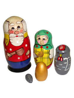 Матрешка Сказка Курочка Ряба (5 в 1)
