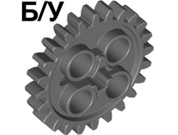 ! Б/У - Technic, Gear 24 Tooth with 1 Axle Hole, Dark Bluish Gray (3648 / 4514558 / 6133119) - Б/У