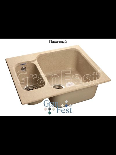 Керамическая мойка Granfest Гранфест STANDART GF-S615K реверсивная 2 секционная мойка