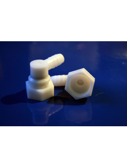 Уголок для душевой кабины пластиковый и латунный с накидной гайкой 1/2"х12мм под 90 гр.