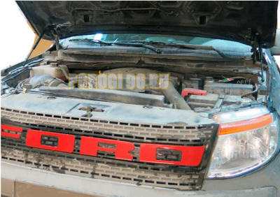 Амортизаторы капота, 2 шт. АвтоУпор для Ford Ranger III 2011-2015