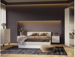 Кровать 2-сп Оливия, белый