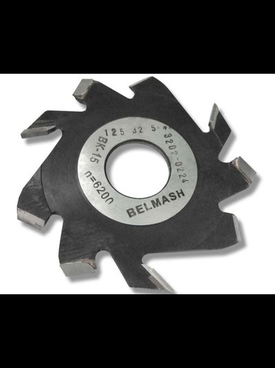 Фреза пазовая с подрезающими зубьями BELMASH 125х32х5 мм с переходным кольцом 32/30мм