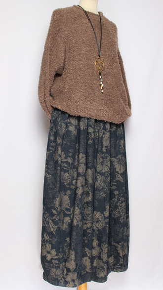 ДЖЕМПЕР КОРОТКИЙ "КИМОНО БУКЛЕ СТОЙКА" шоколад, какао до р.52