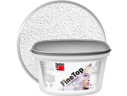 Штукатурка декоративная силиконовая BAUMIT FineTop Белая база Шуба 1 мм 25 кг