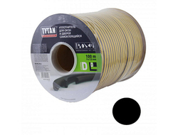 Уплотнитель для окон/дверей TYTAN D100 черный [35884]