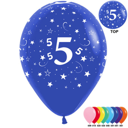 Воздушный шар "Пять" (Колумбия) 30 см.
