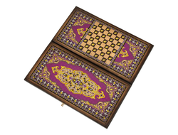 Нарды + шашки "Сирия. Фиолетовые" большие